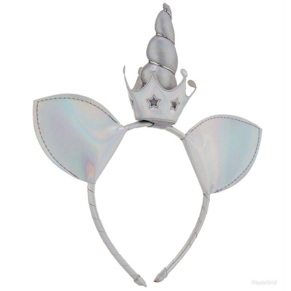 CAPELLI NEW YORK Silver Unicorn w Crown Headband